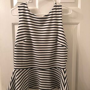 Striped peplum top. EUC. XL